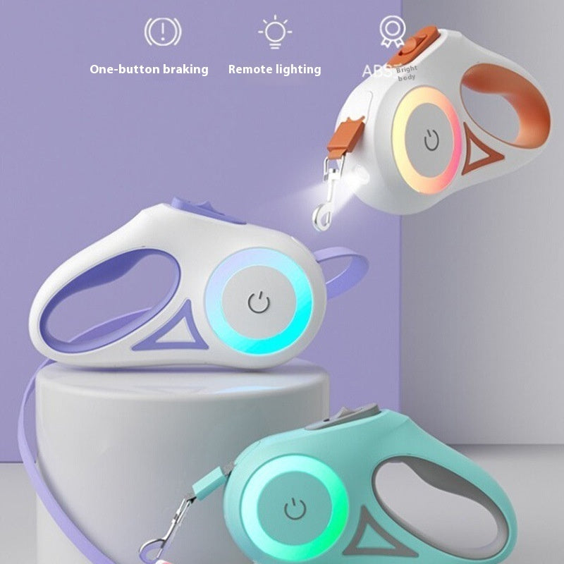 Laisse Rétractable avec LED -  Sécurité & Confort