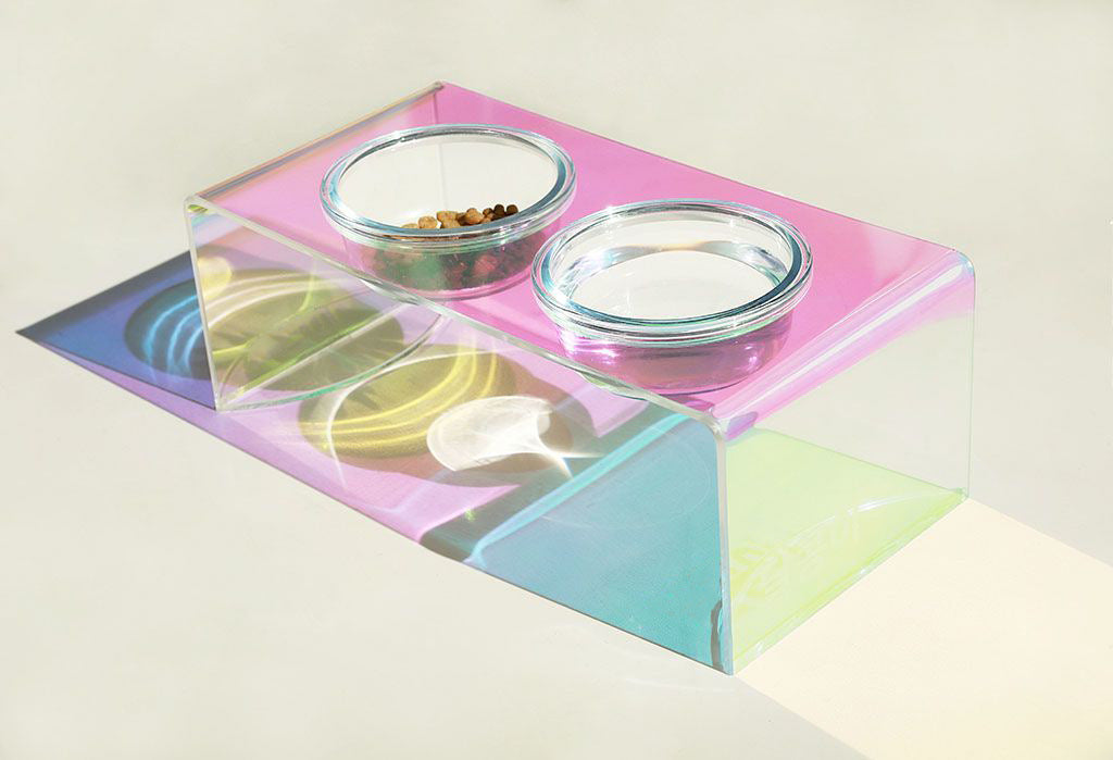 Gamelle acrylique scintillante pour petit chien