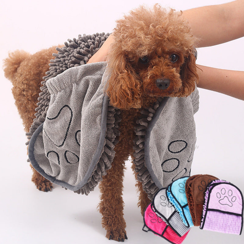 Serviette de Bain pour Chien & Chat - Microfibre Séchage Express