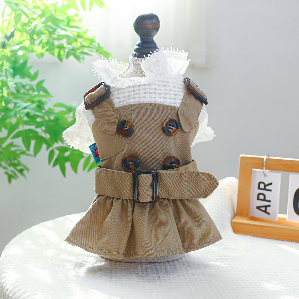 trench-coat kaki  élégant pour chien