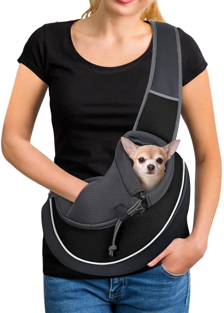 Sac Bandoulière pour petit Chien & Chat - Idéal pour Balades & Voyages