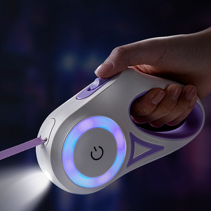 Laisse Rétractable avec LED -  Sécurité & Confort
