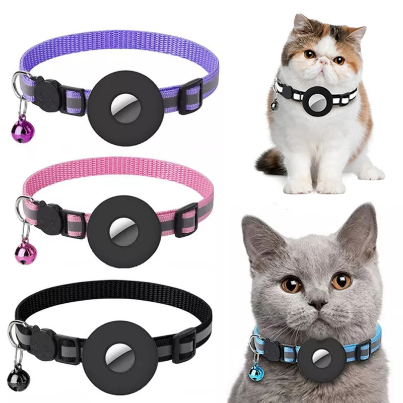 Collier Réfléchissant avec Support AirTag intégré - Sécurité Maximale