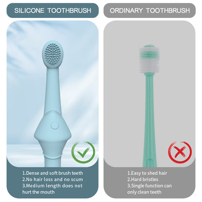 Brosse à dent en silicone pour chien