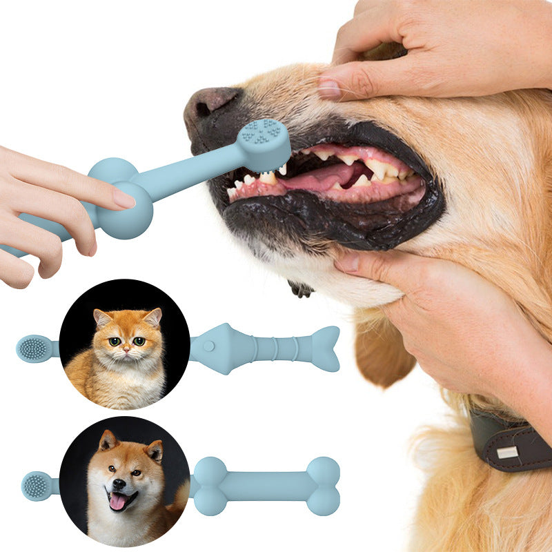 Brosse à dent en silicone pour chien