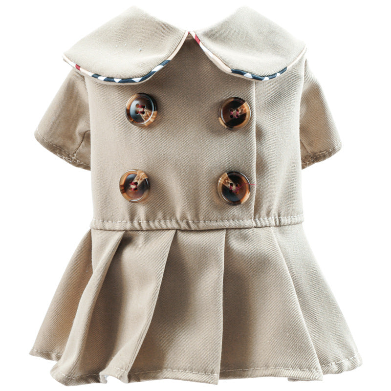trench-coat kaki  élégant pour chien