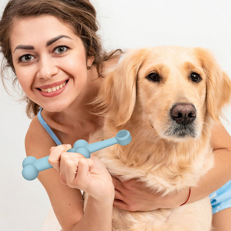 Brosse à dent en silicone pour chien